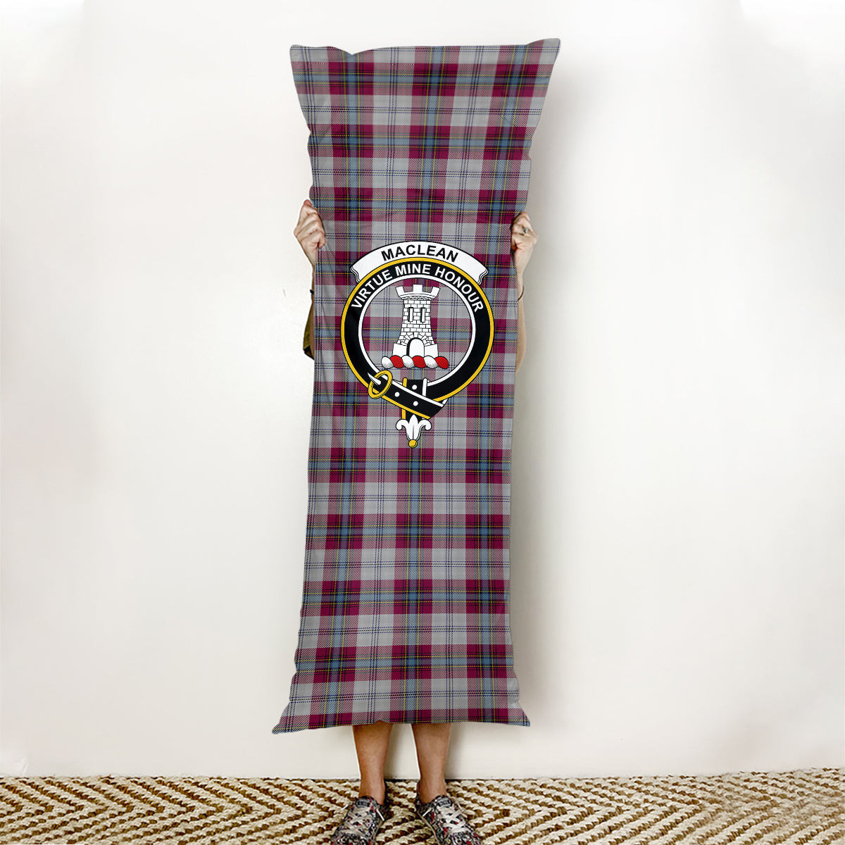 ScotsTee Shop Scottish MacLean of Duart Dress 4 Crest Tartan Body Pillow