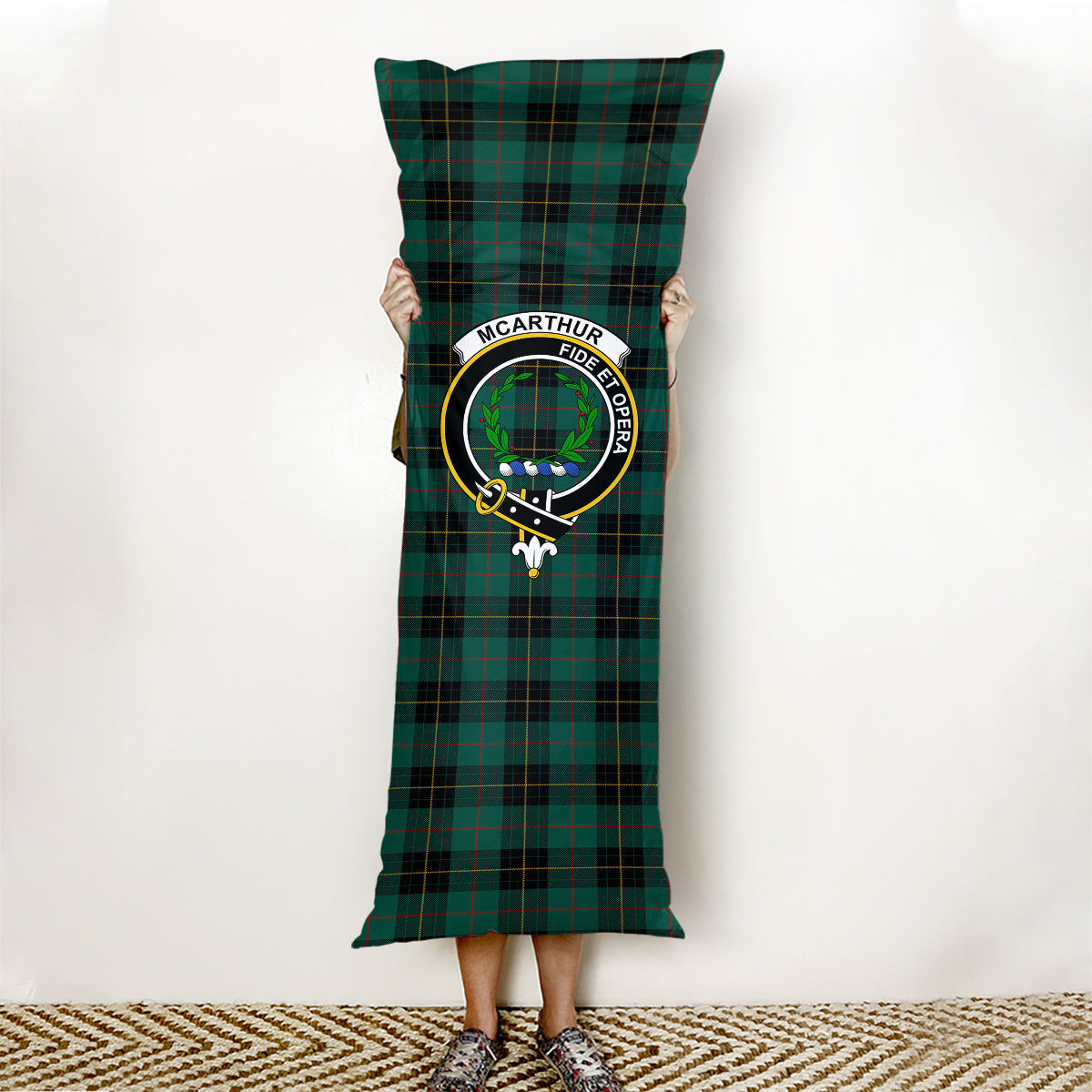 ScotsTee Shop Scottish McArthur-Fox Hunting Modern Crest Tartan Body Pillow