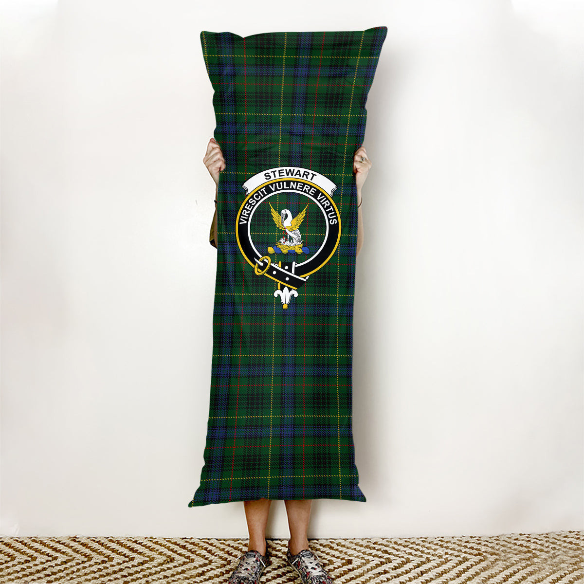 ScotsTee Shop Scottish Stewart Hunting Modern Crest Tartan Body Pillow