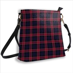 ScotsTee Shop Scottish Graham of Menteith Red Modern Tartan Bucket Bag Ladies Shoulder Bag Midi