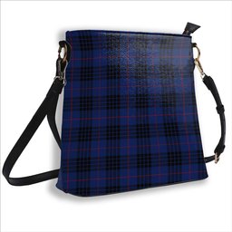 ScotsTee Shop Scottish McCoy Blue Tartan Bucket Bag Ladies Shoulder Bag Midi