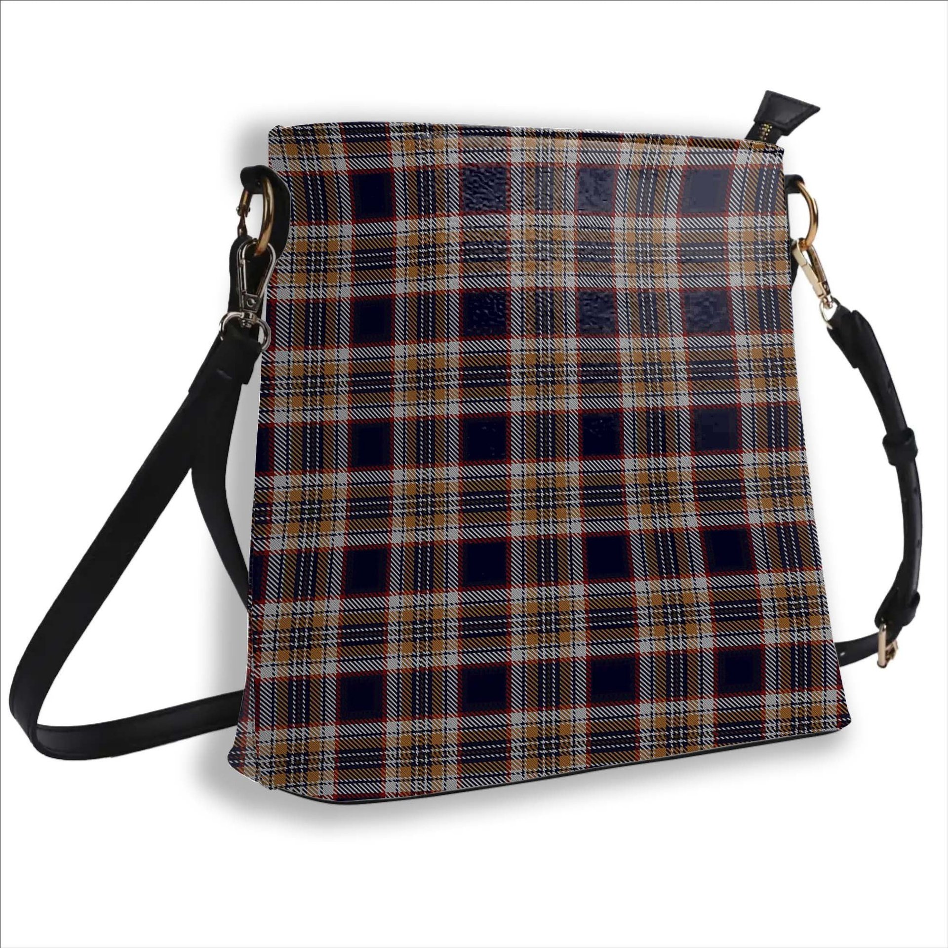 ScotsTee Shop Scottish Stewart Navy Tartan Bucket Bag Ladies Shoulder Bag Midi