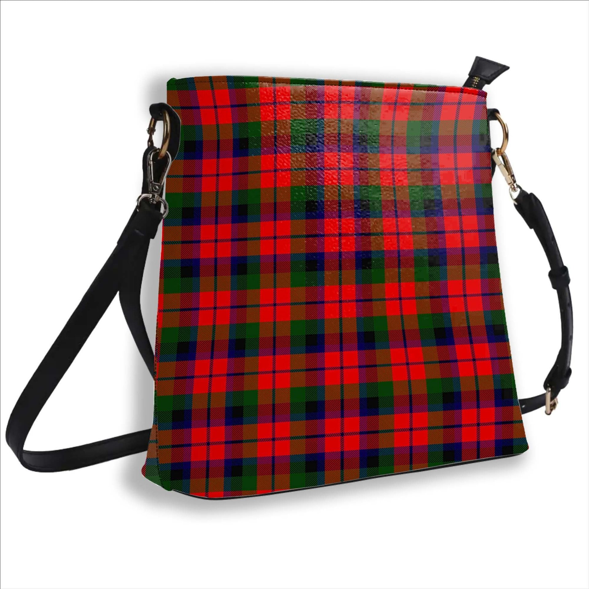ScotsTee Shop Scottish MacCracken Modern Tartan Bucket Bag Ladies Shoulder Bag Midi
