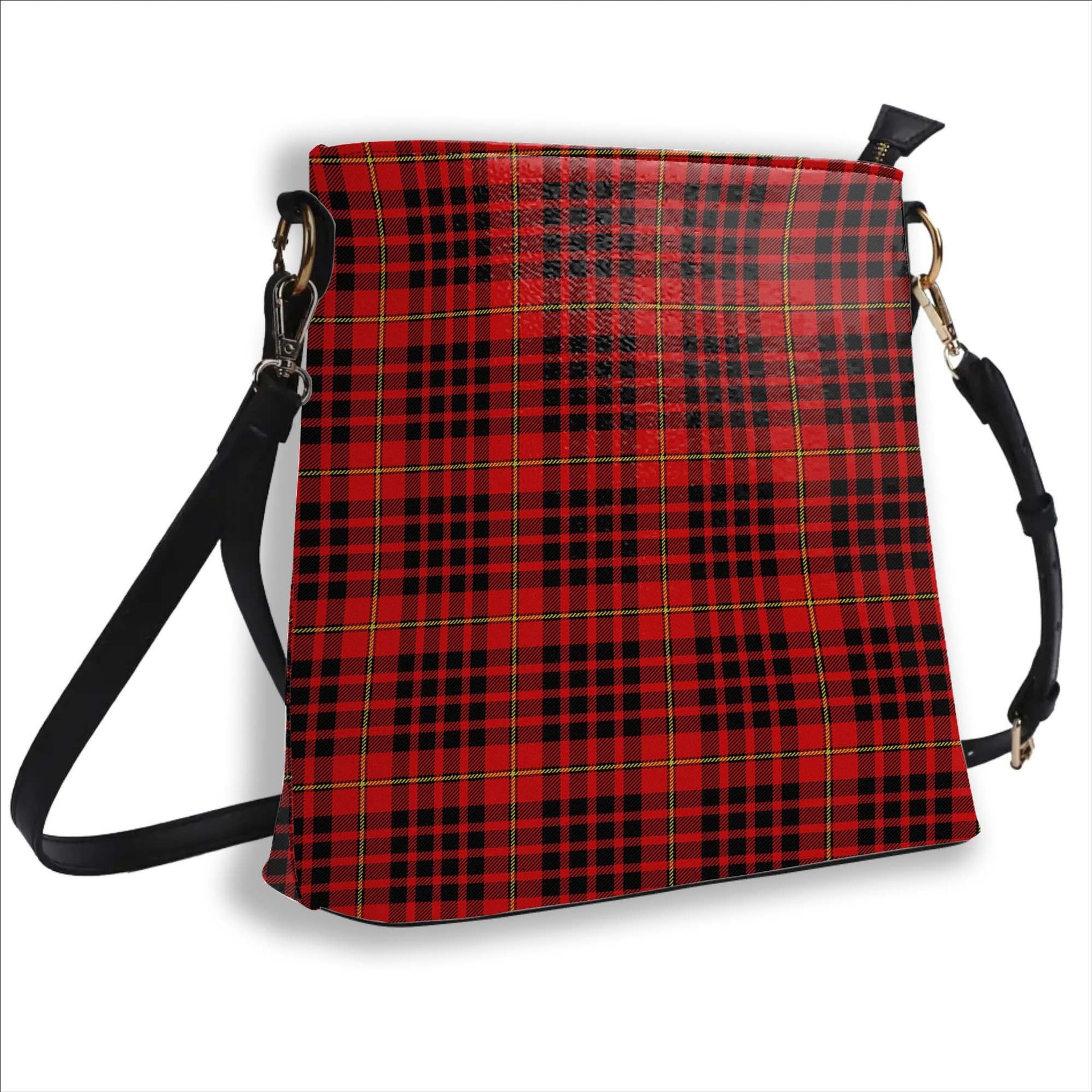 ScotsTee Shop Scottish MacDonald of Ardnamurchan Modern Tartan Bucket Bag Ladies Shoulder Bag Midi