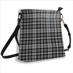 ScotsTee Shop Scottish Scott B&W 1850 Tartan Bucket Bag Ladies Shoulder Bag Midi