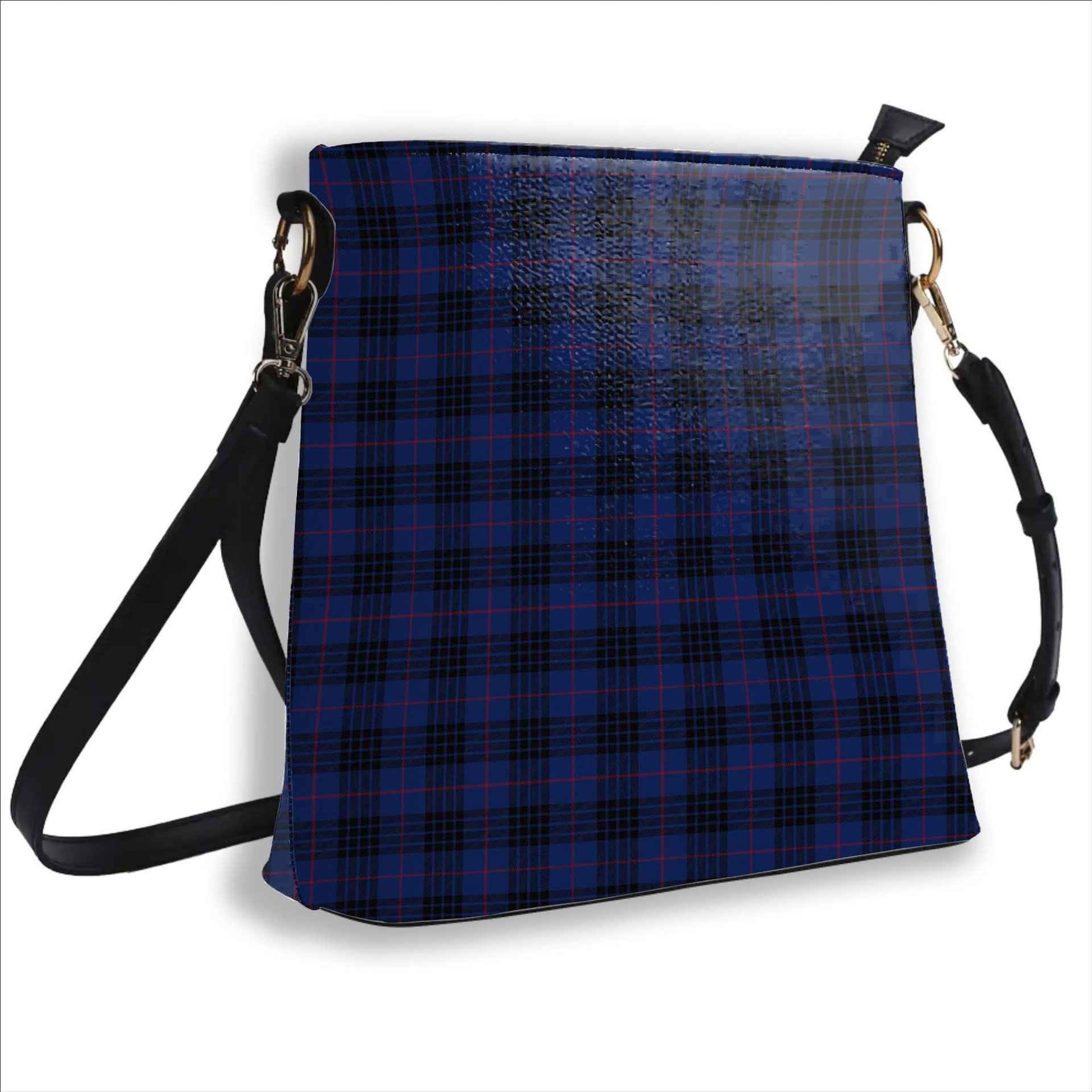 ScotsTee Shop Scottish MacKay Blue Modern Tartan Bucket Bag Ladies Shoulder Bag Midi