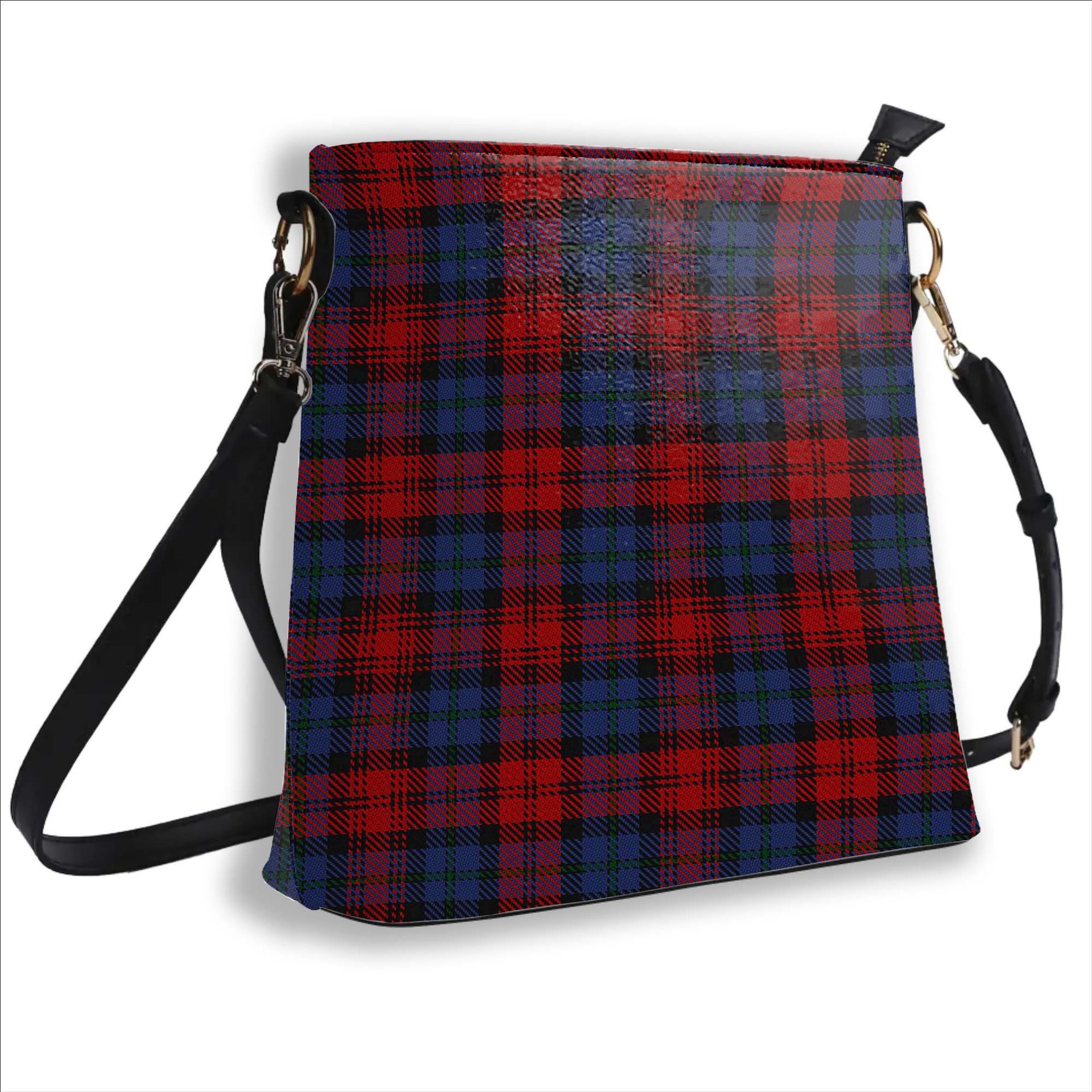 ScotsTee Shop Scottish MacLachlan Modern Tartan Bucket Bag Ladies Shoulder Bag Midi