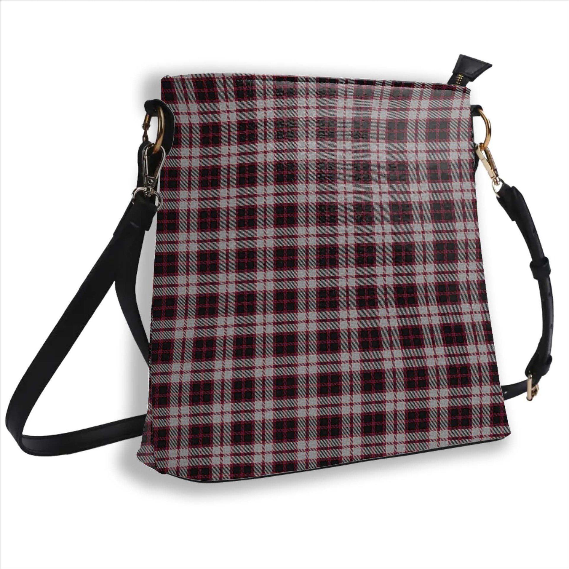 ScotsTee Shop Scottish McPherson Tartan Bucket Bag Ladies Shoulder Bag Midi