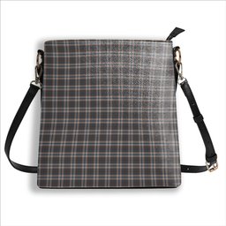 ScotsTee Shop Scottish Harris Mist Tartan Bucket Bag Ladies Shoulder Bag Midi