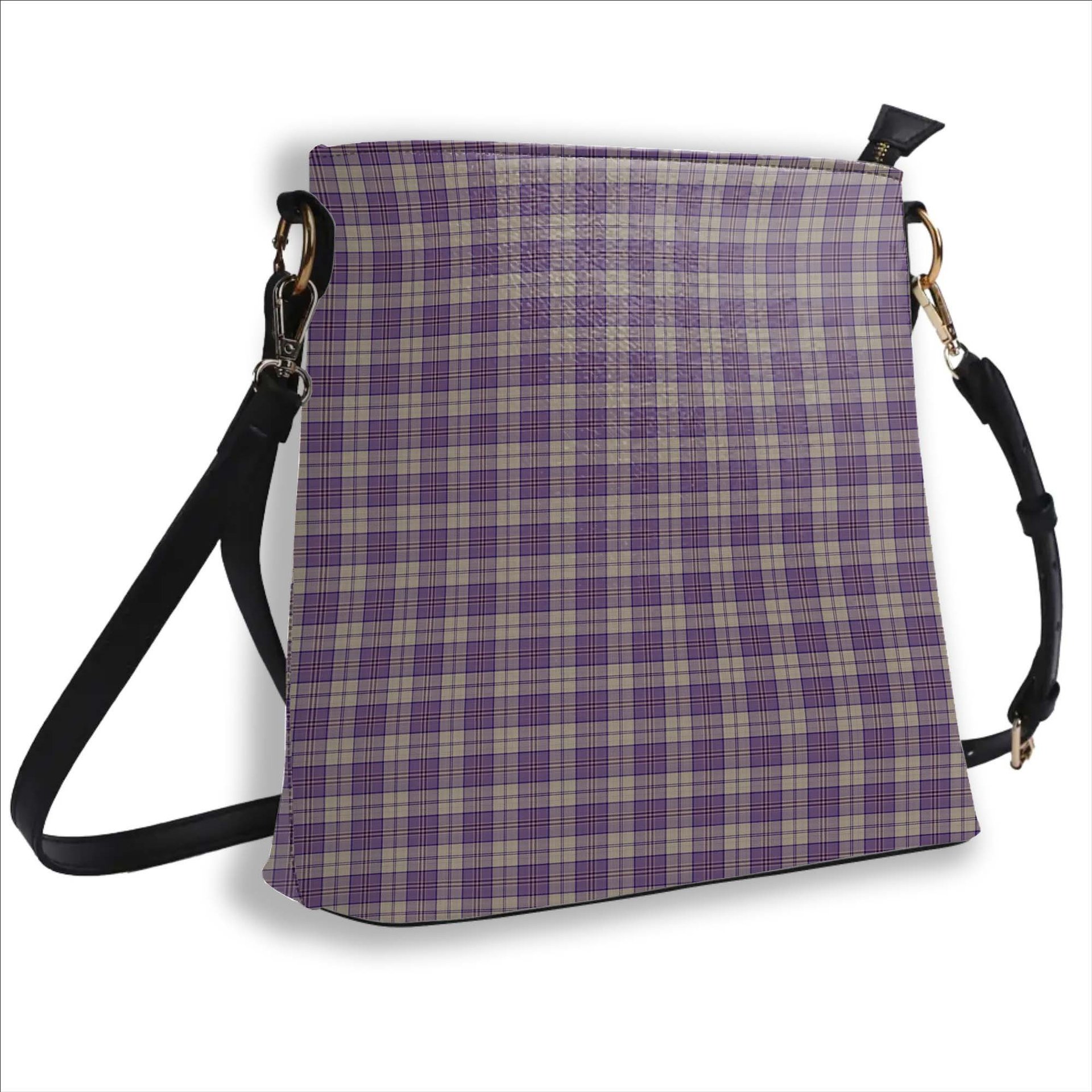 ScotsTee Shop Scottish Harris Lilac Tartan Bucket Bag Ladies Shoulder Bag Midi