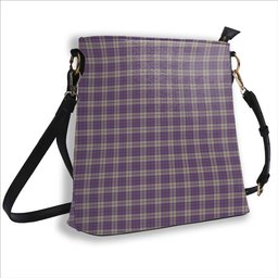 ScotsTee Shop Scottish Harris Lilac Tartan Bucket Bag Ladies Shoulder Bag Midi