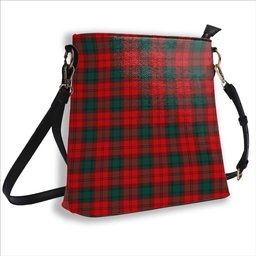 ScotsTee Shop Scottish Lindsay Black lines Modern Tartan Bucket Bag Ladies Shoulder Bag Midi