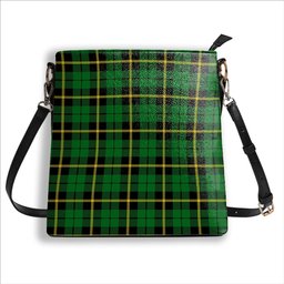 ScotsTee Shop Scottish Wallace Hunting Green Tartan Bucket Bag Ladies Shoulder Bag Midi