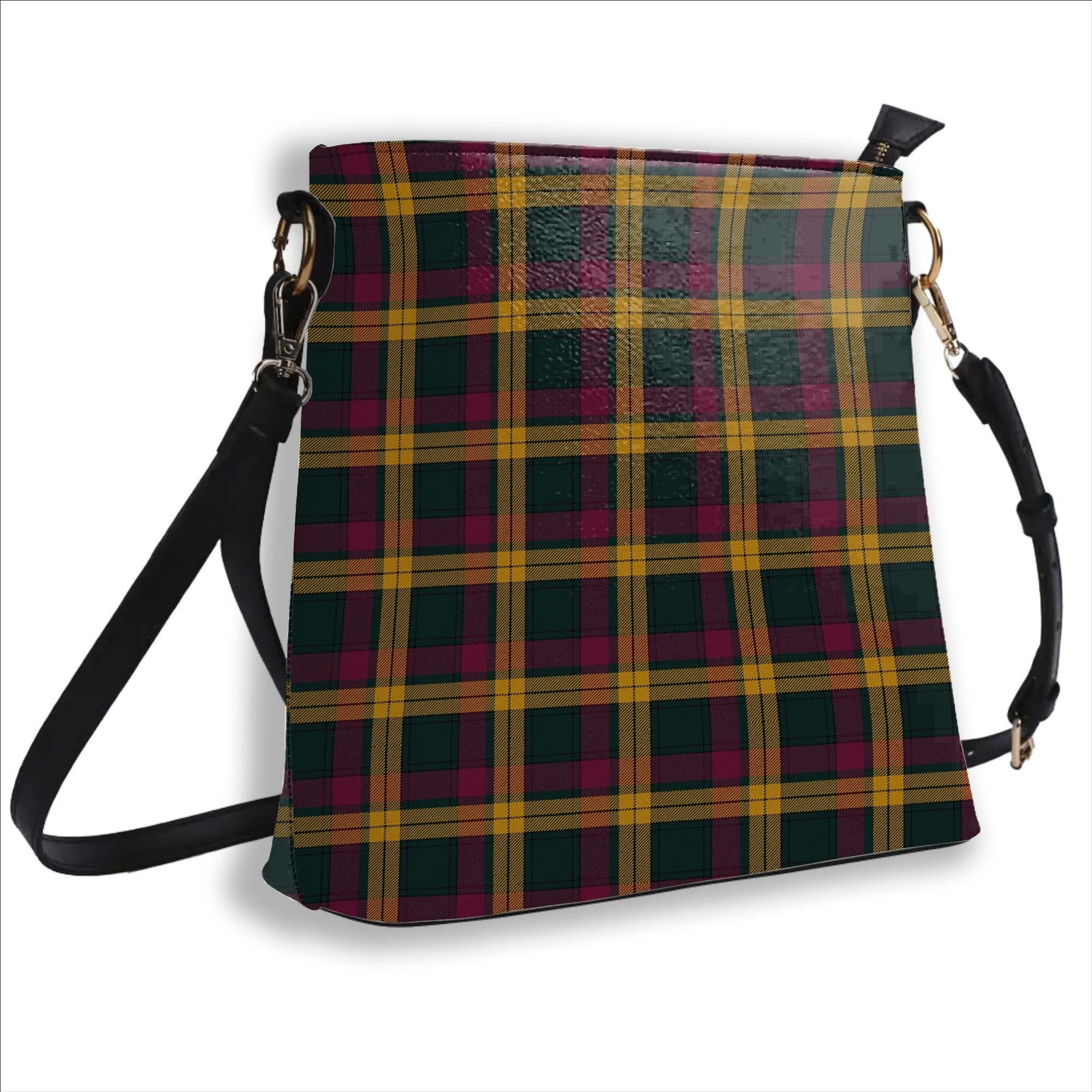 ScotsTee Shop Scottish MacMillan Modern Tartan Bucket Bag Ladies Shoulder Bag Midi