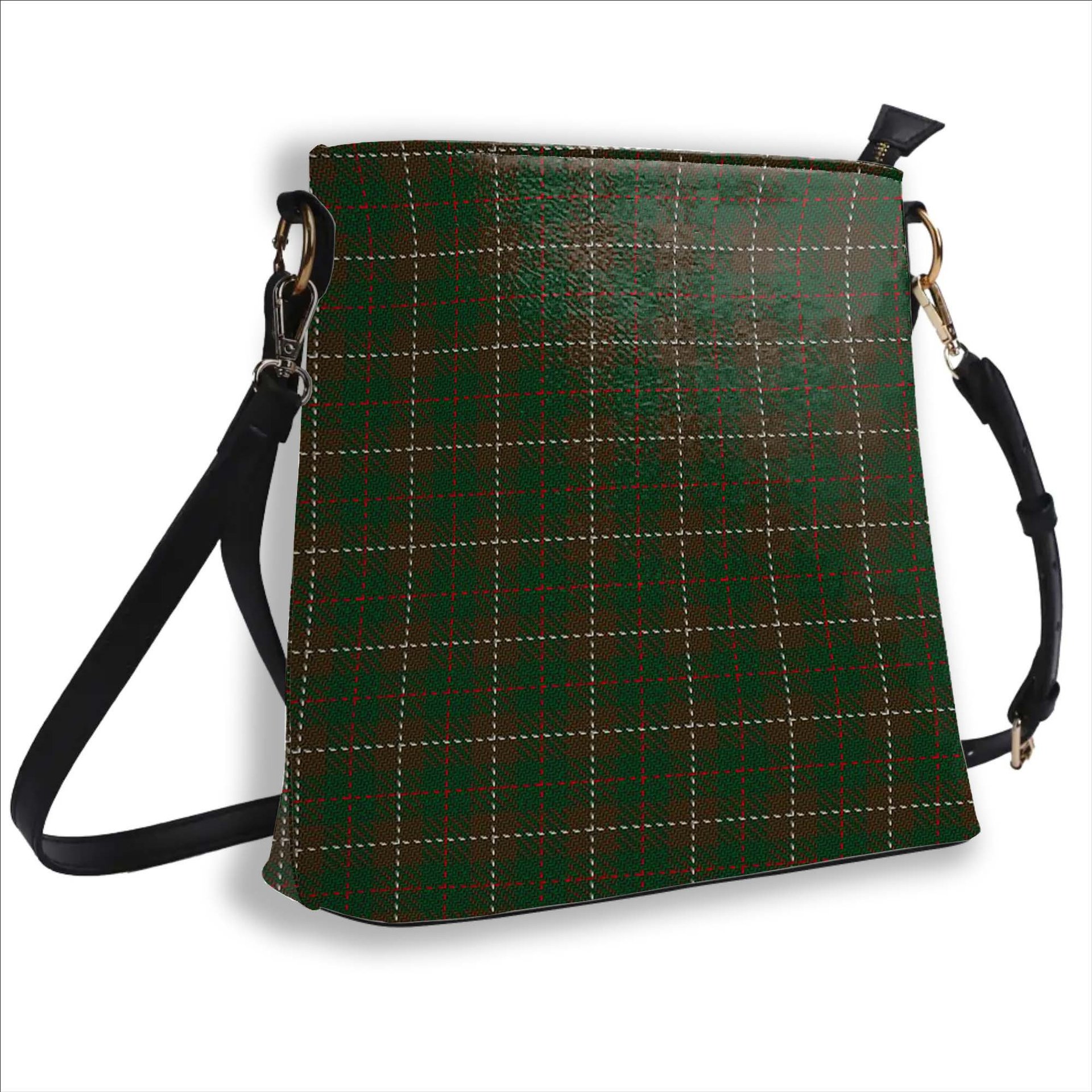 ScotsTee Shop Scottish MacKinnon Hunting 2 Tartan Bucket Bag Ladies Shoulder Bag Midi