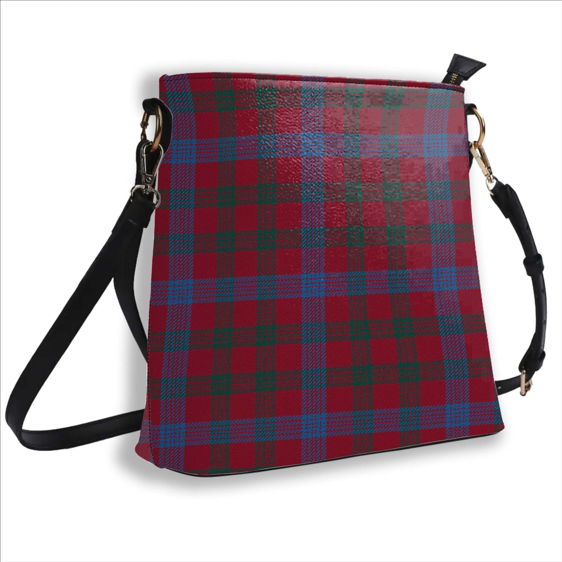 ScotsTee Shop Scottish Laing Artefact Modern Tartan Bucket Bag Ladies Shoulder Bag Midi