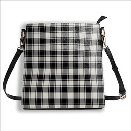 ScotsTee Shop Scottish MacPhee B&W Ancient Tartan Bucket Bag Ladies Shoulder Bag Midi