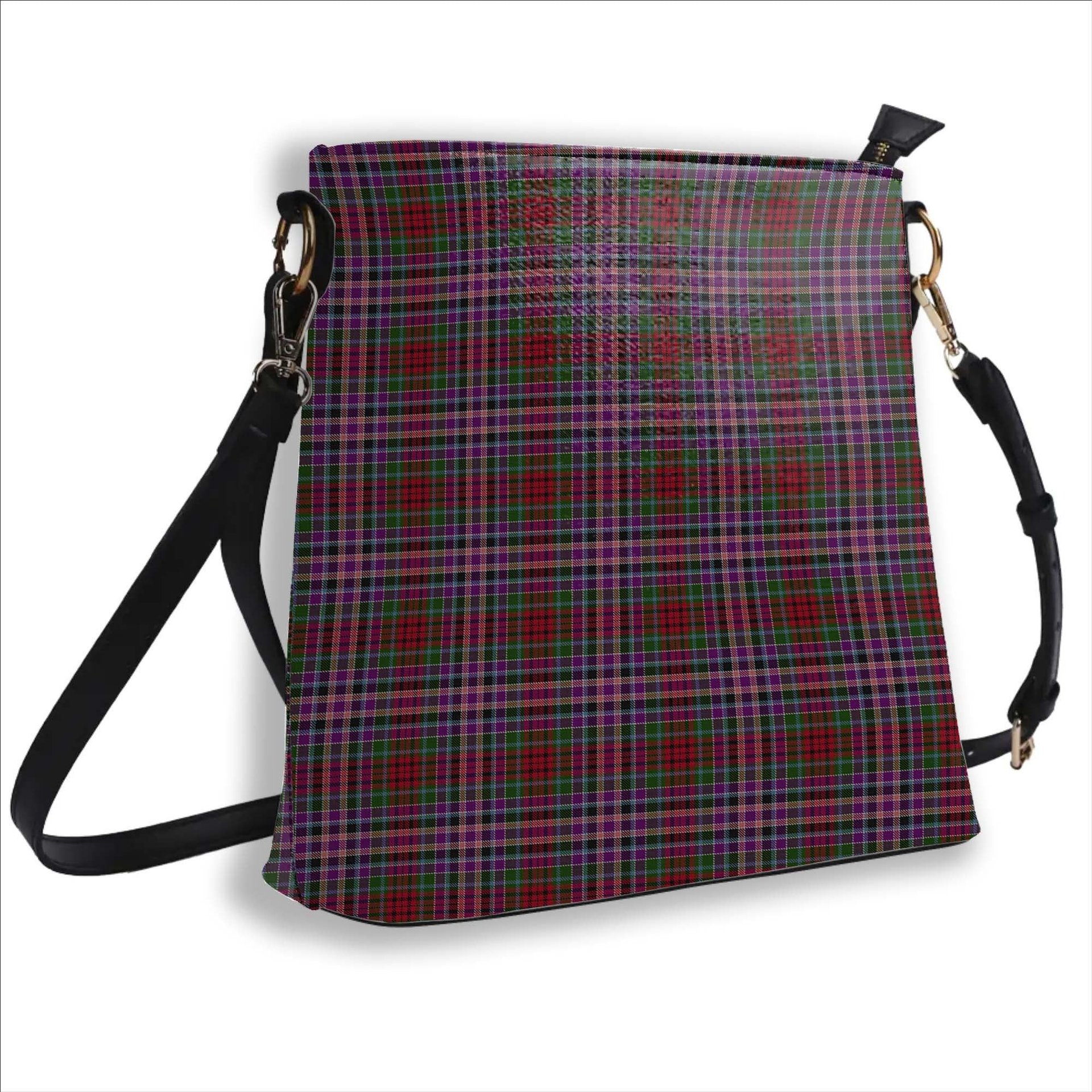 ScotsTee Shop Scottish Gordon Red 1819 Tartan Bucket Bag Ladies Shoulder Bag Midi