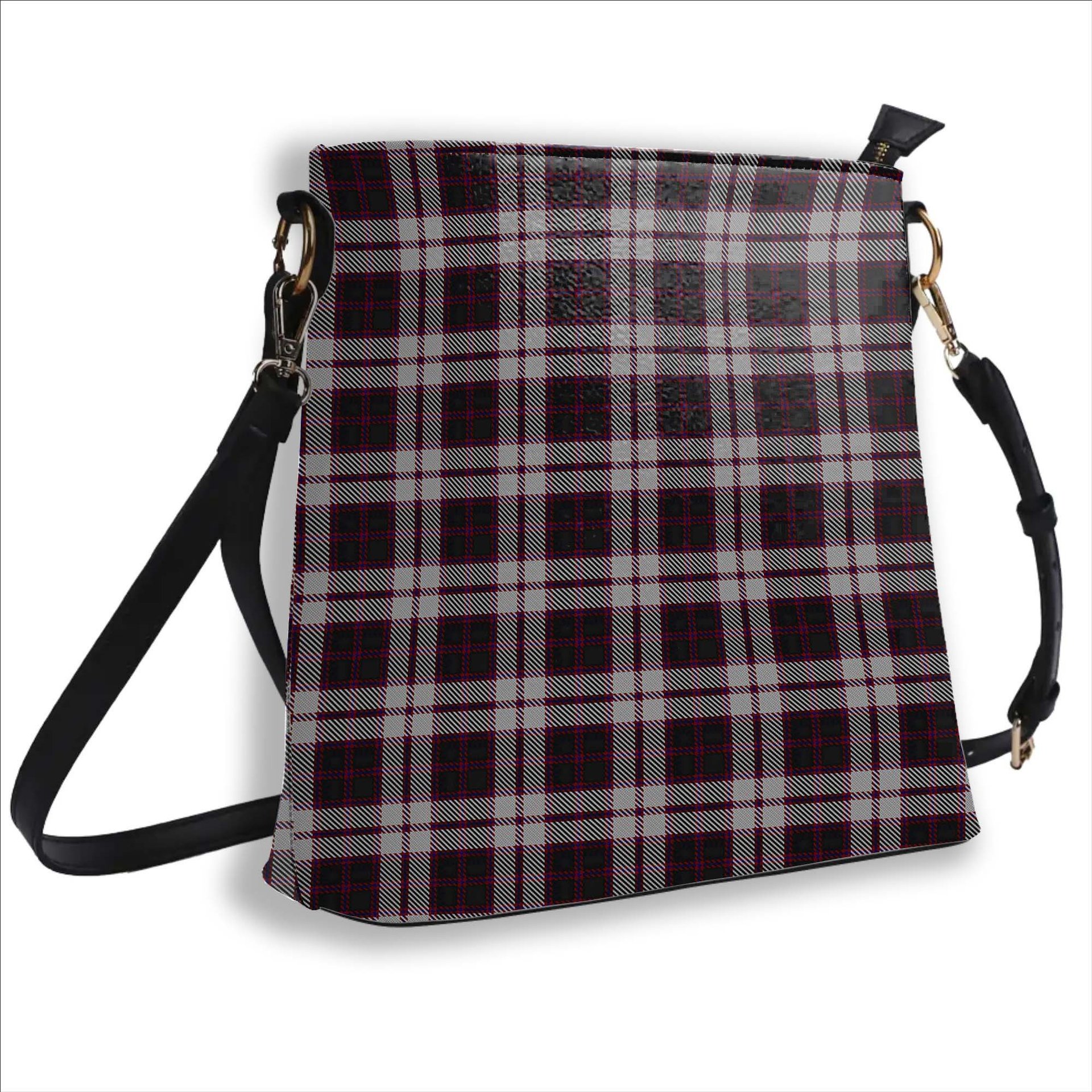 ScotsTee Shop Scottish MacPherson of Pitmain Tartan Bucket Bag Ladies Shoulder Bag Midi