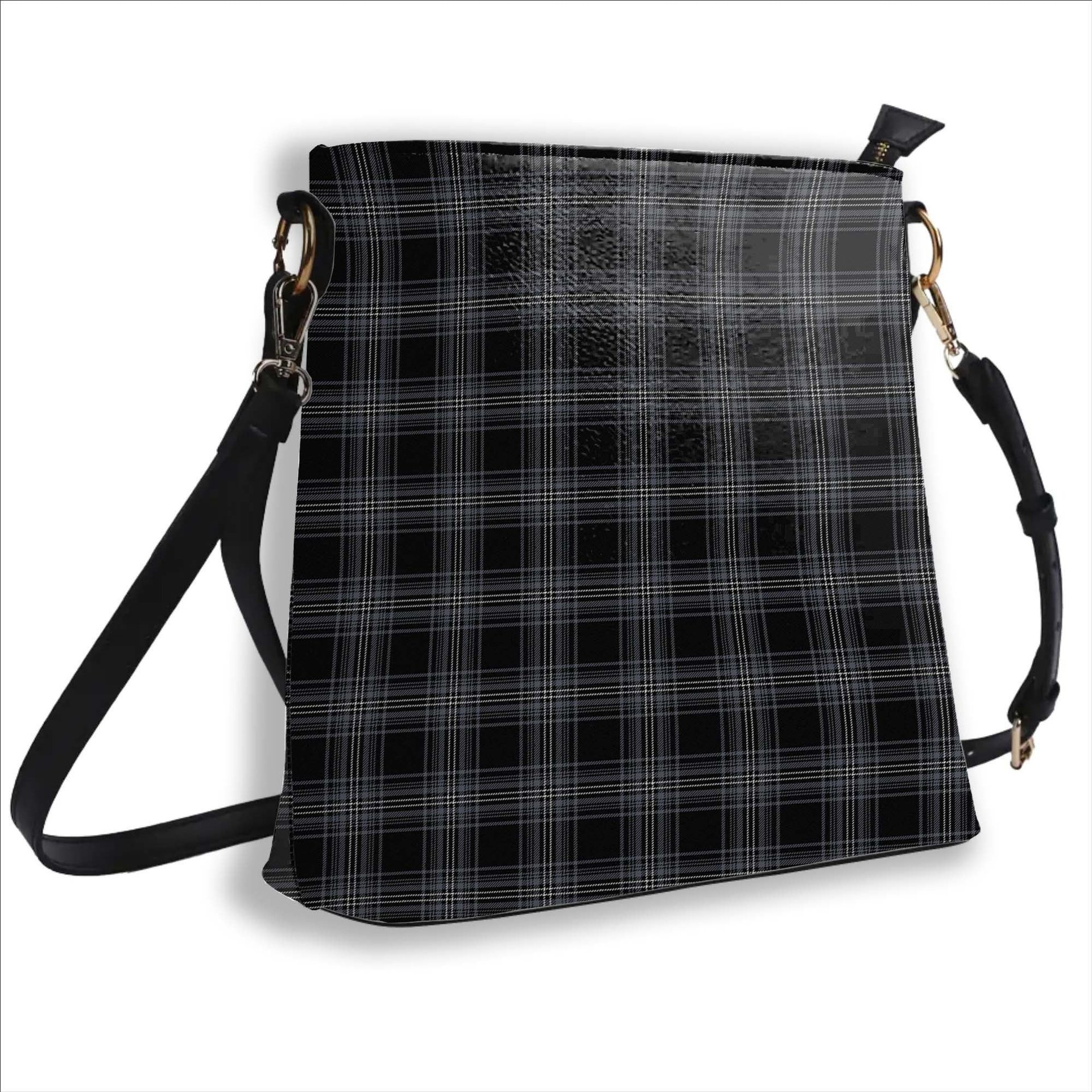 ScotsTee Shop Scottish Stewart Mourning Originaux Ancient Clan Tartan Bucket Bag Ladies Shoulder Bag Midi