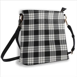ScotsTee Shop Scottish McFarland Black White Tartan Bucket Bag Ladies Shoulder Bag Midi