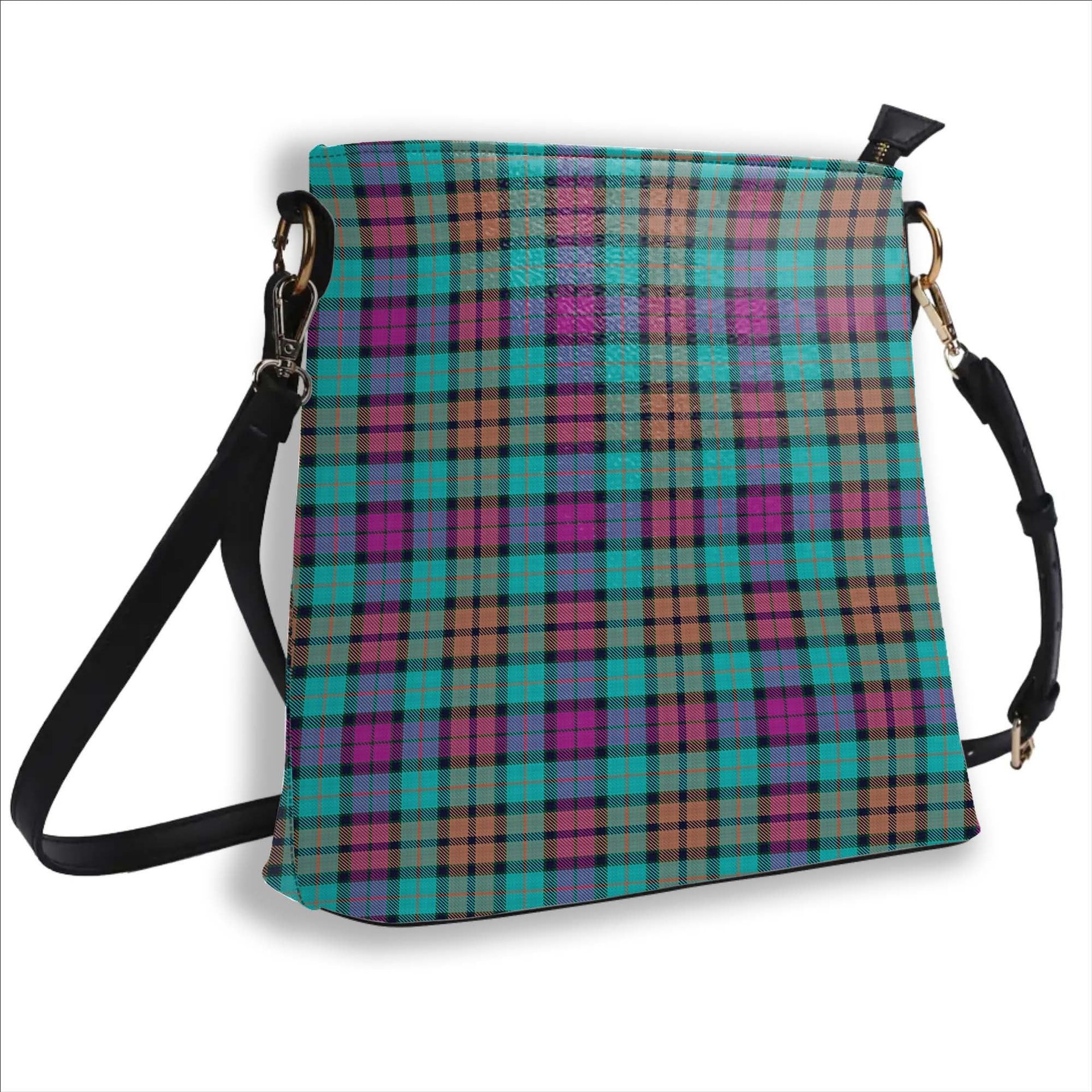 ScotsTee Shop Scottish Buchanan Inauguration Tartan Bucket Bag Ladies Shoulder Bag Midi