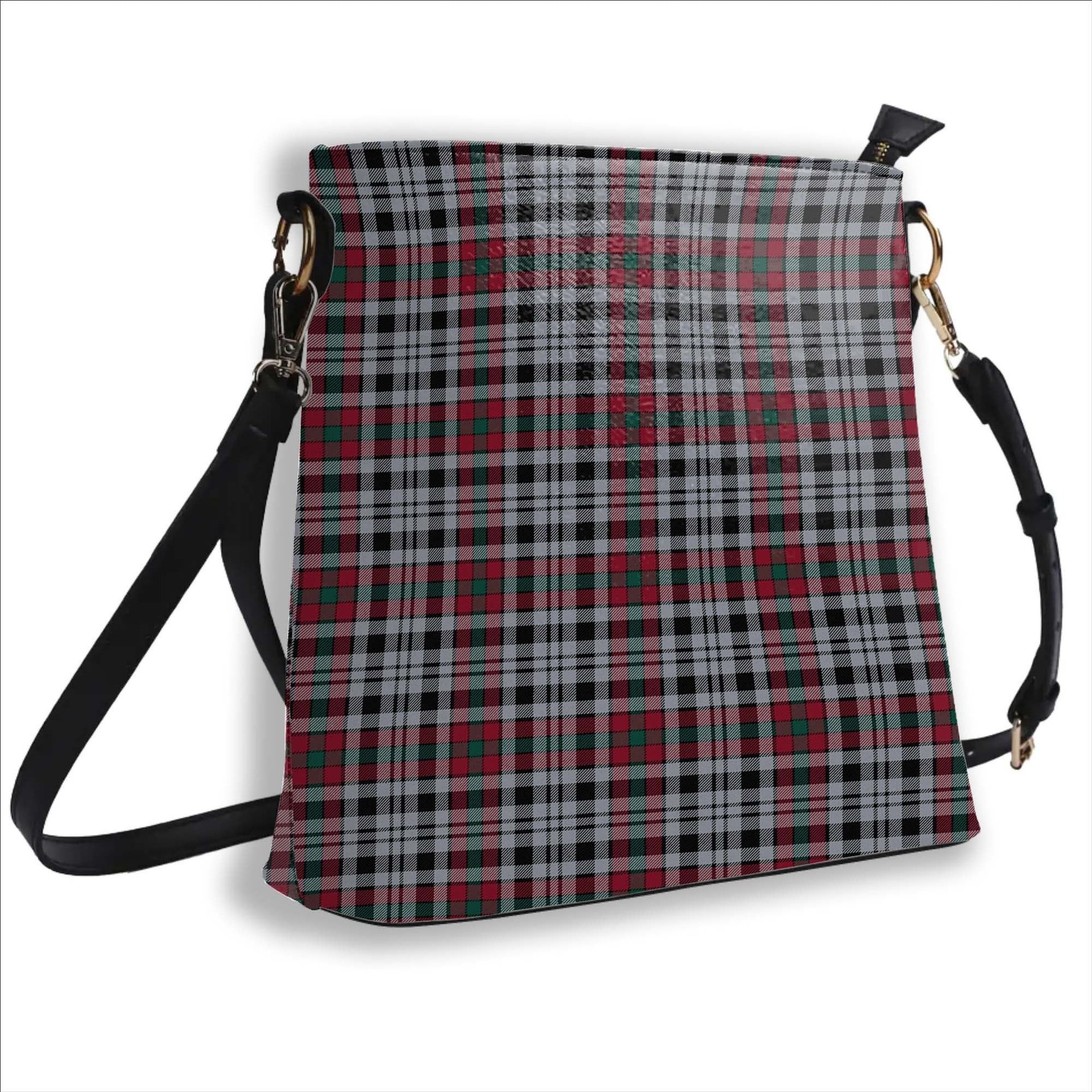 ScotsTee Shop Scottish Borthwick Dress Modern Tartan Bucket Bag Ladies Shoulder Bag Midi