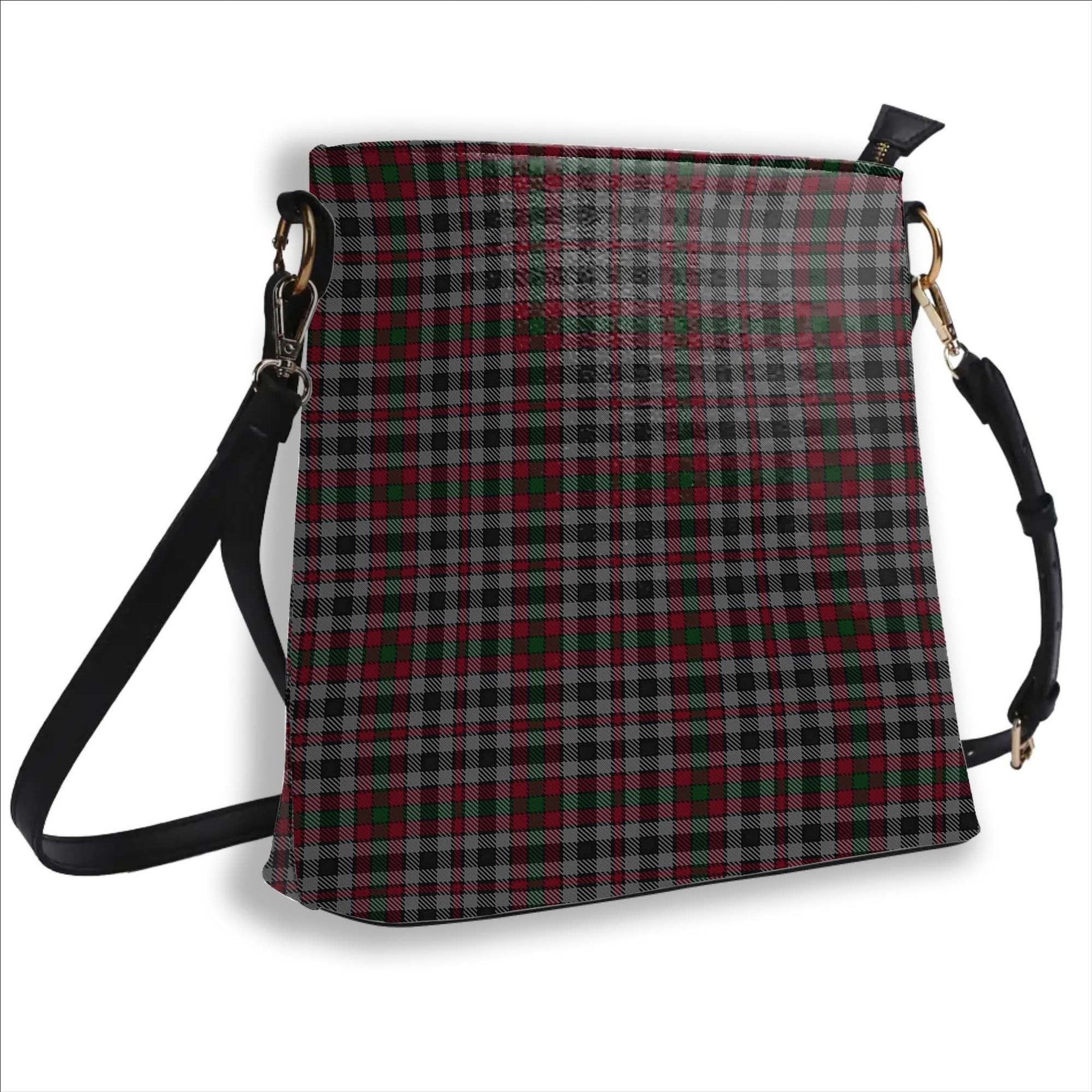 ScotsTee Shop Scottish Borthwick Tartan Bucket Bag Ladies Shoulder Bag Midi