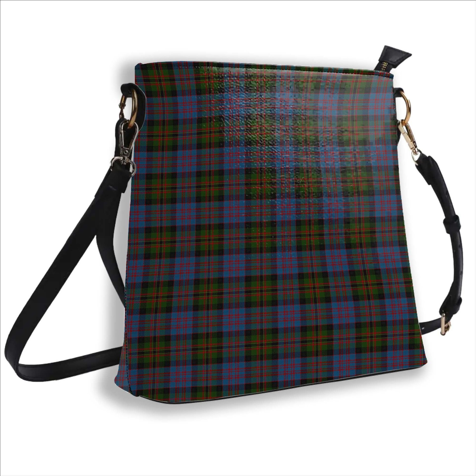 ScotsTee Shop Scottish Bowie Black Tartan Bucket Bag Ladies Shoulder Bag Midi