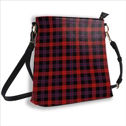 ScotsTee Shop Scottish Broun Modern Tartan Bucket Bag Ladies Shoulder Bag Midi