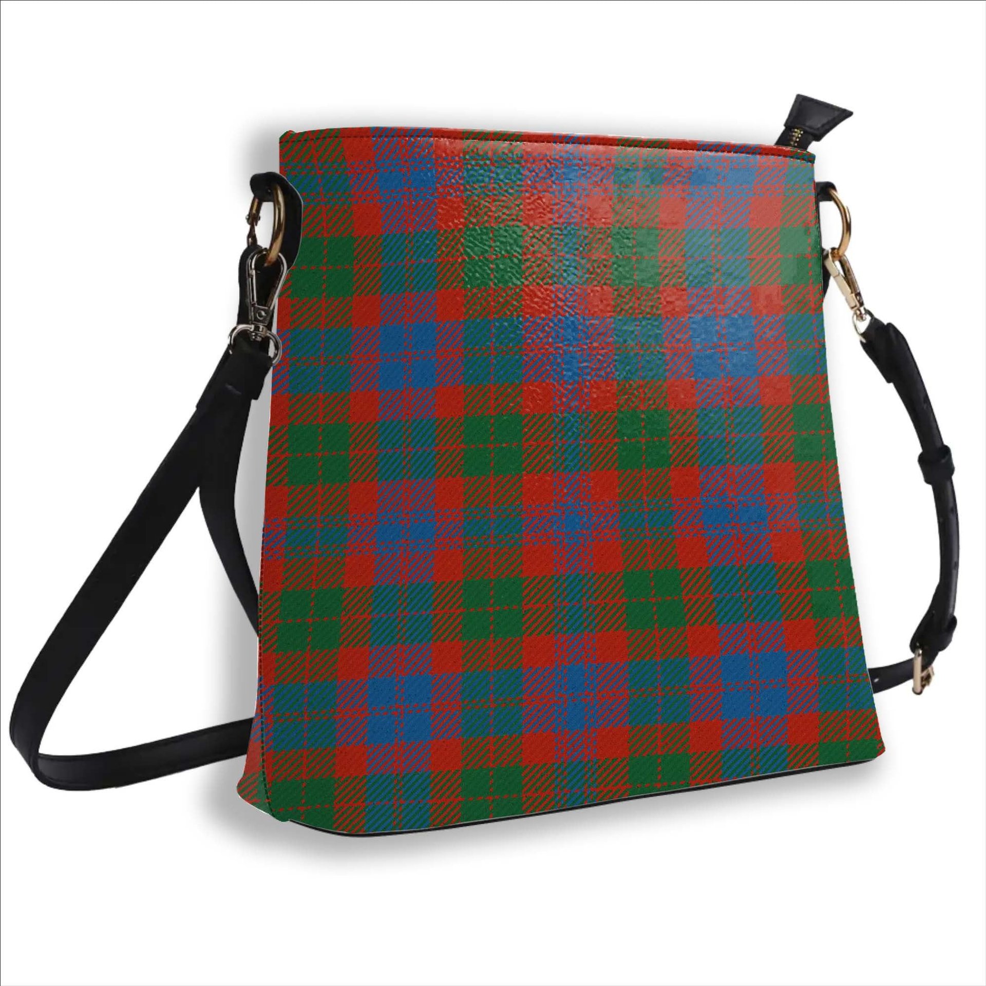 ScotsTee Shop Scottish Black Watch Pipe Band Ancient Tartan Bucket Bag Ladies Shoulder Bag Midi