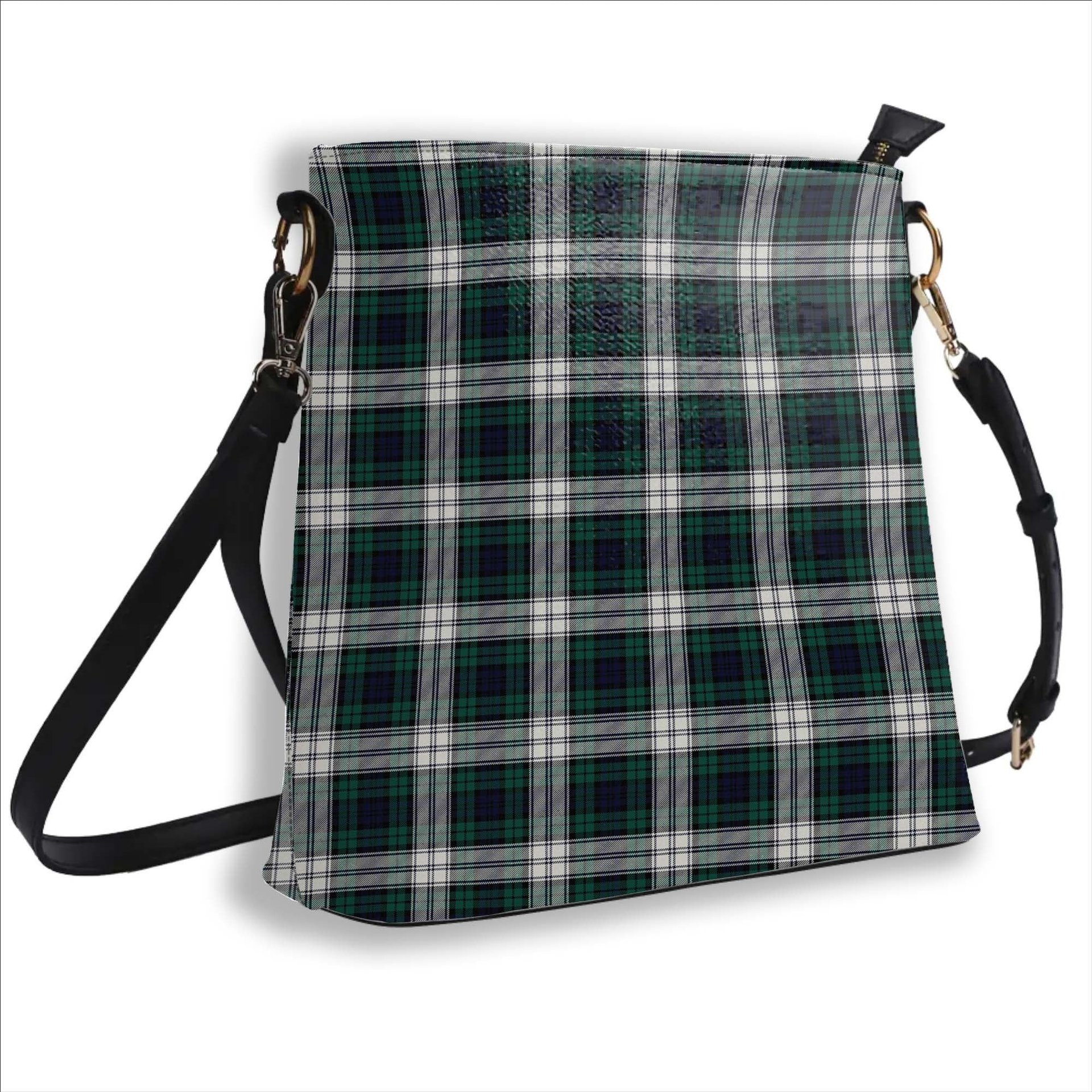 ScotsTee Shop Scottish Black Watch Dress Modern Tartan Bucket Bag Ladies Shoulder Bag Midi