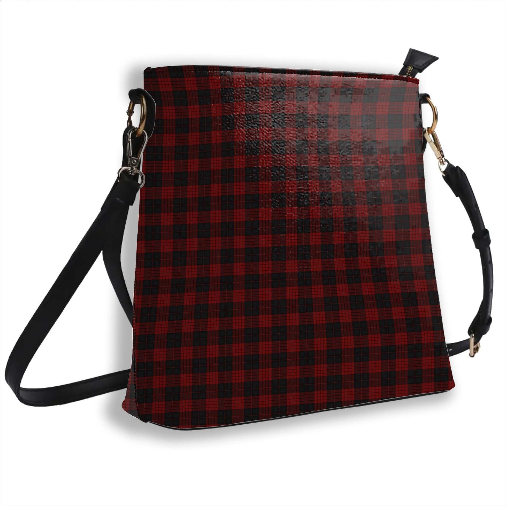 ScotsTee Shop Scottish Cameron Black and Red Tartan Bucket Bag Ladies Shoulder Bag Midi