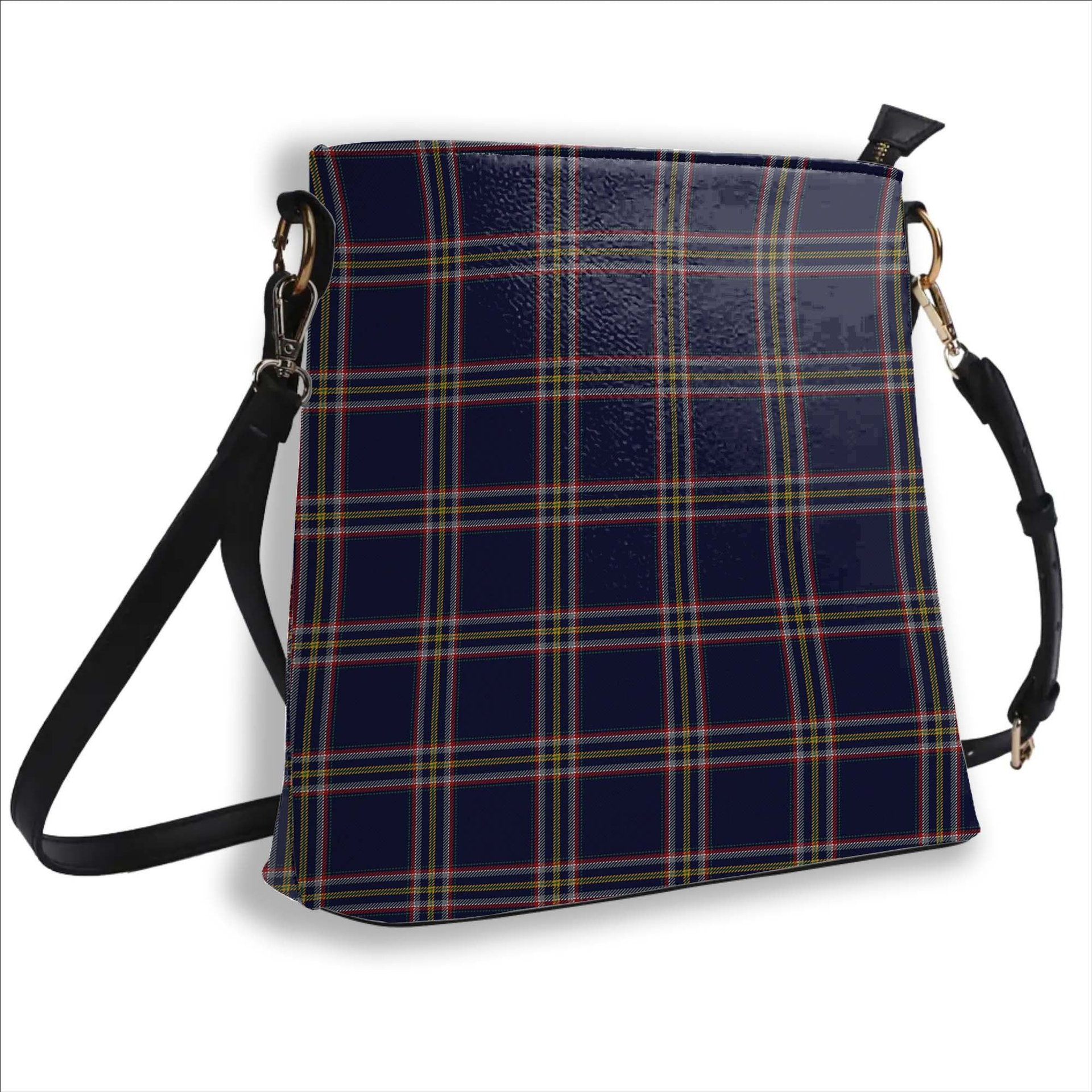 ScotsTee Shop Scottish Crichton Modern Tartan Bucket Bag Ladies Shoulder Bag Midi