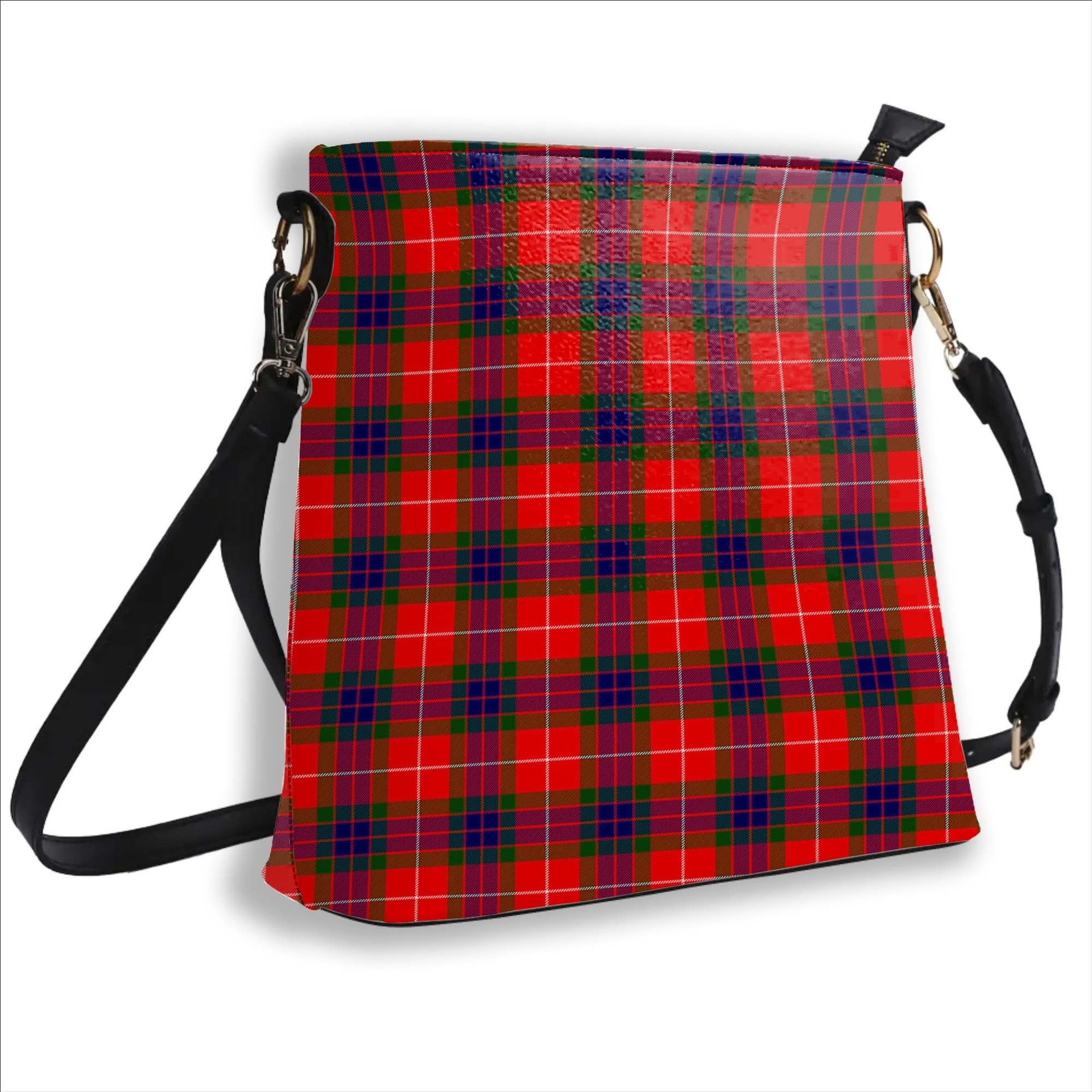 ScotsTee Shop Scottish Fraser Modern Tartan Bucket Bag Ladies Shoulder Bag Midi
