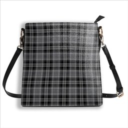 ScotsTee Shop Scottish Drummond Grey Modern Tartan Bucket Bag Ladies Shoulder Bag Midi