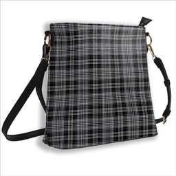 ScotsTee Shop Scottish Drummond Grey Modern Tartan Bucket Bag Ladies Shoulder Bag Midi