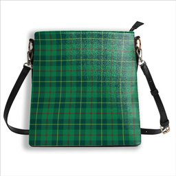 ScotsTee Shop Scottish Galloway Green Modern Tartan Bucket Bag Ladies Shoulder Bag Midi