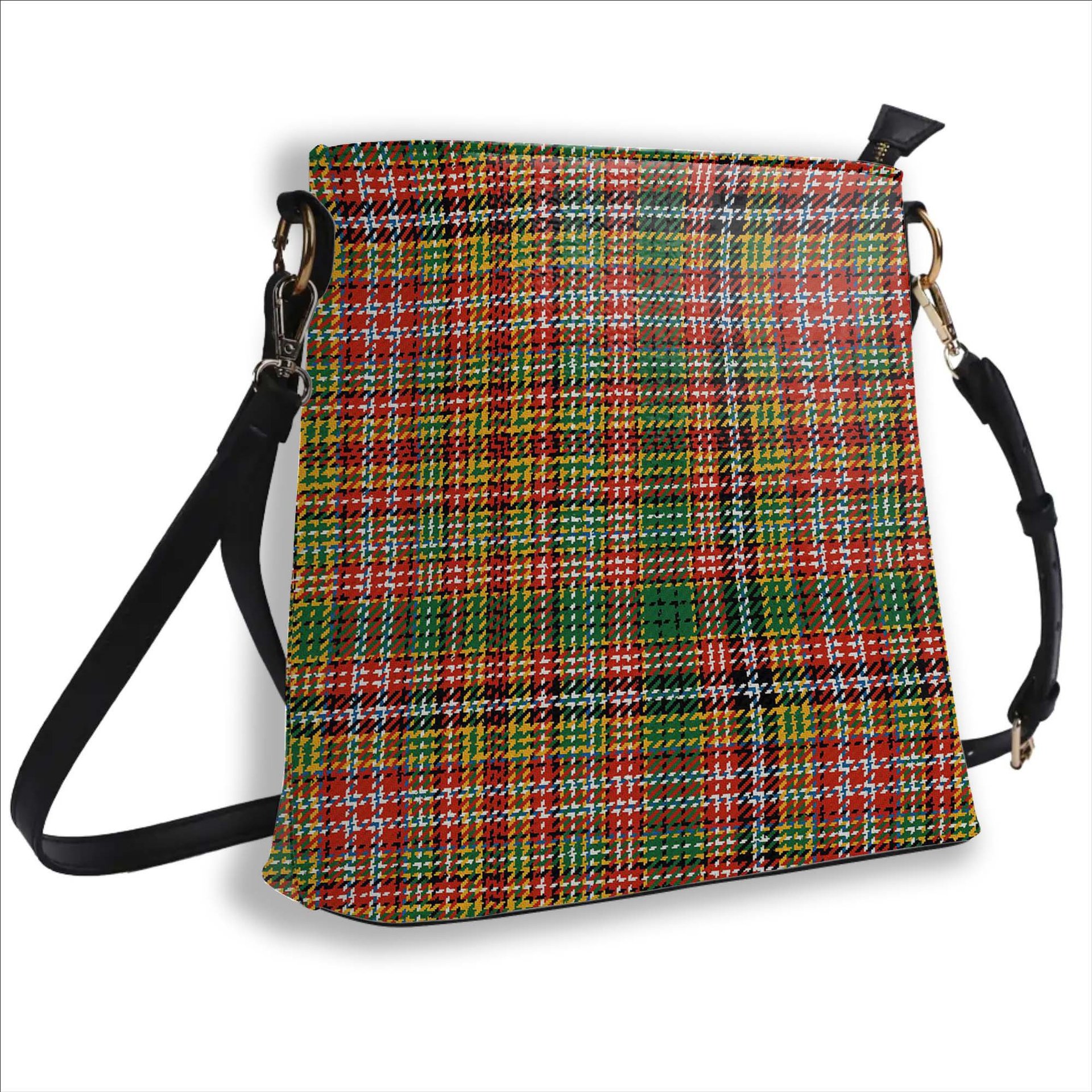 ScotsTee Shop Scottish Drummond of Strathallan Ancient Tartan Bucket Bag Ladies Shoulder Bag Midi