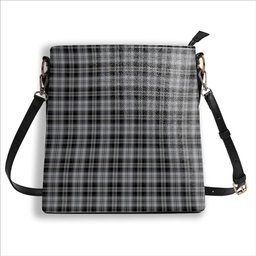 ScotsTee Shop Scottish Drummond Grey Ancient Tartan Bucket Bag Ladies Shoulder Bag Midi