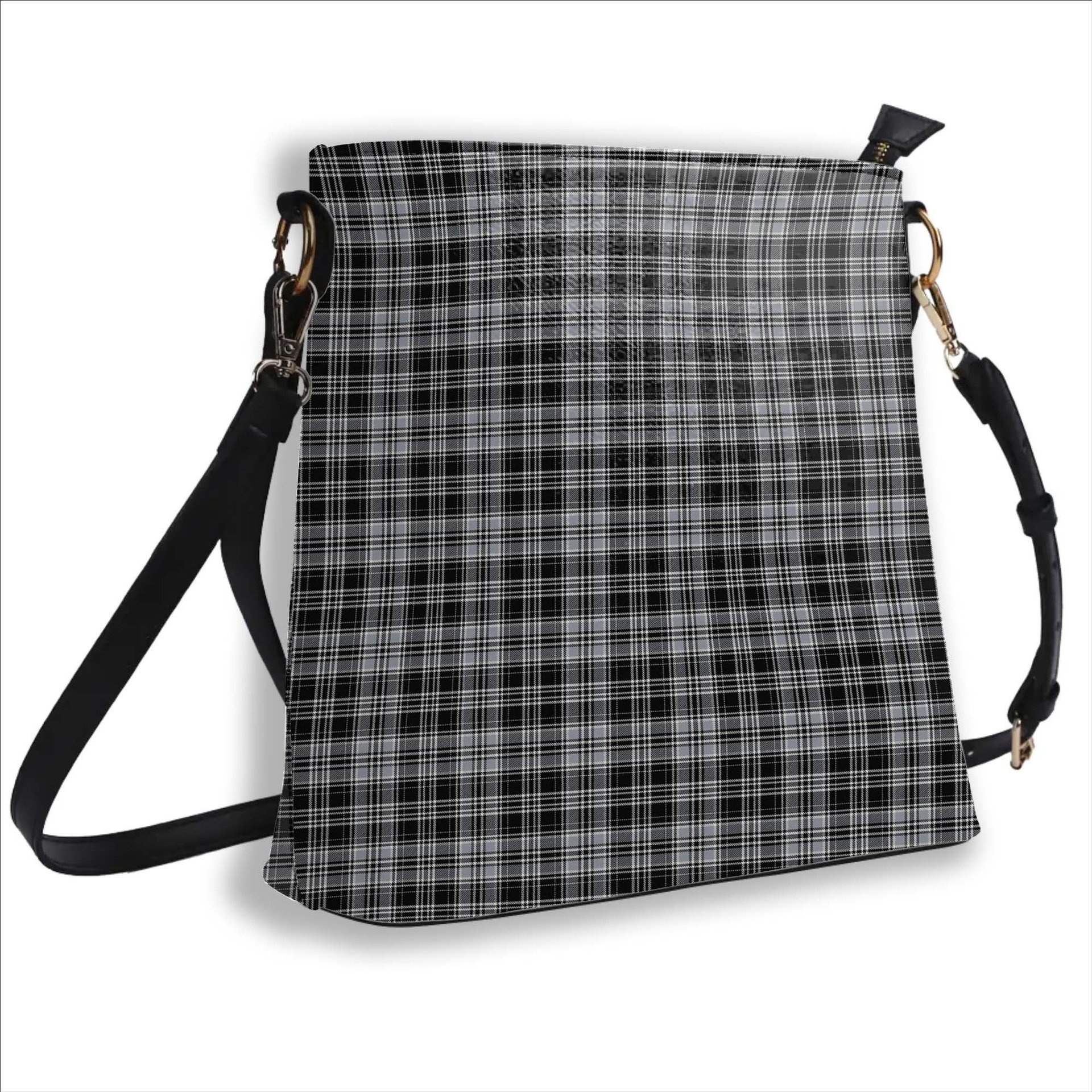 ScotsTee Shop Scottish Drummond Grey Ancient Tartan Bucket Bag Ladies Shoulder Bag Midi