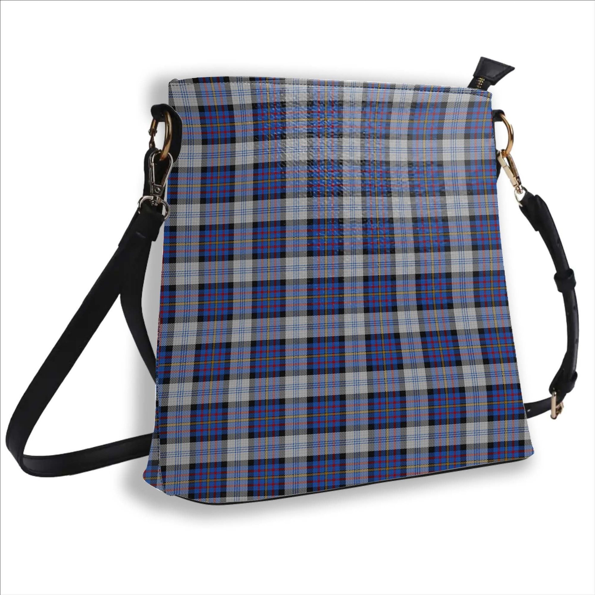 ScotsTee Shop Scottish Gillies Dress Blue Tartan Bucket Bag Ladies Shoulder Bag Midi
