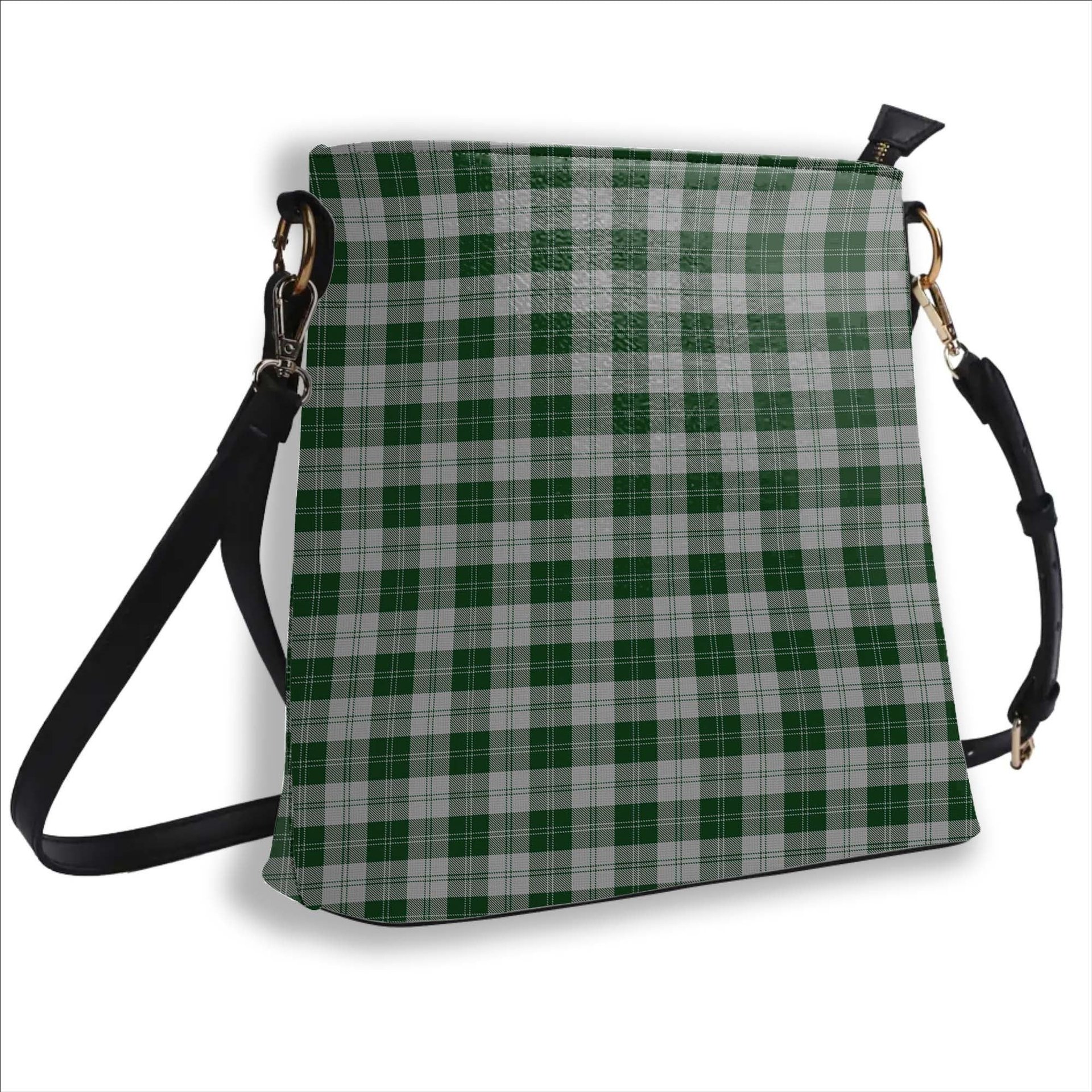 ScotsTee Shop Scottish Erskine Green Tartan Bucket Bag Ladies Shoulder Bag Midi