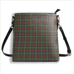 ScotsTee Shop Scottish Shaw Green Modern Tartan Bucket Bag Ladies Shoulder Bag Midi