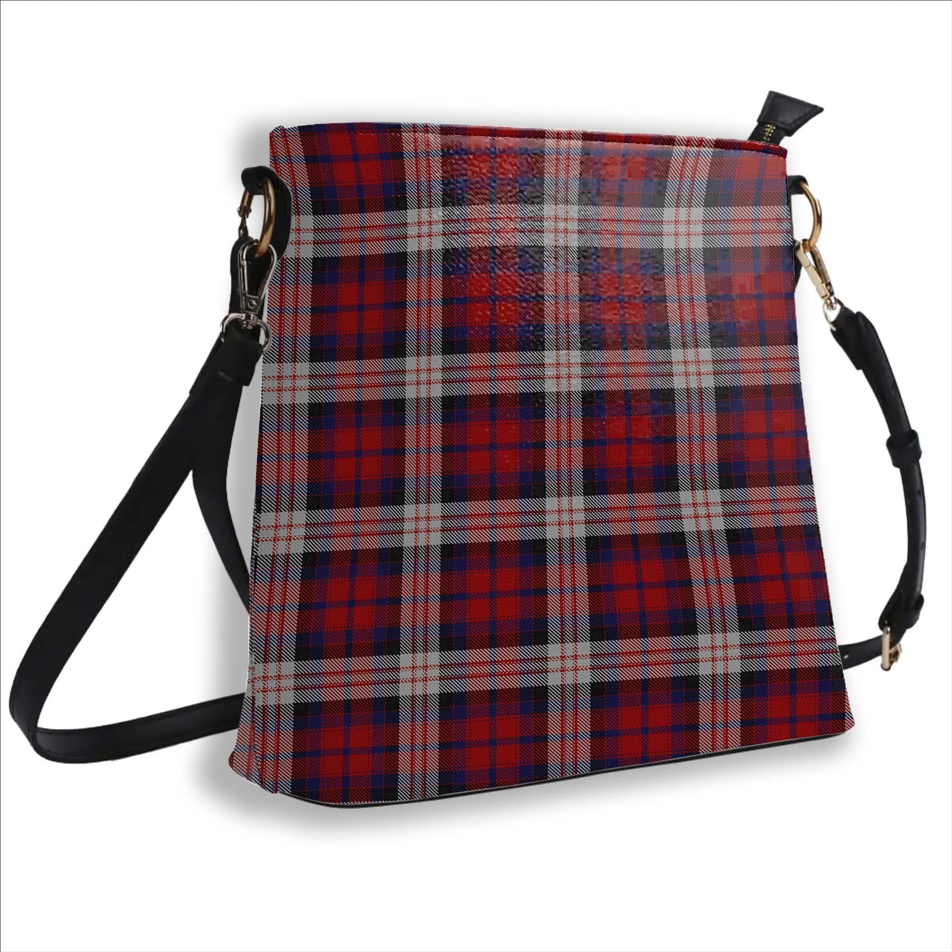 ScotsTee Shop Scottish MacDonald Dress Irish Tartan Bucket Bag Ladies Shoulder Bag Midi