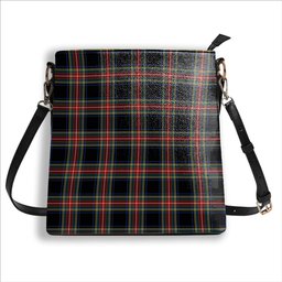 ScotsTee Shop Scottish Stewart Black Modern Tartan Bucket Bag Ladies Shoulder Bag Midi