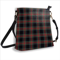 ScotsTee Shop Scottish Stewart Black Modern Tartan Bucket Bag Ladies Shoulder Bag Midi