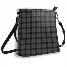 ScotsTee Shop Scottish Scott Black and White Tartan Bucket Bag Ladies Shoulder Bag Midi