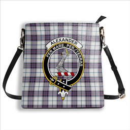 ScotsTee Shop Scottish Alexander of Menstry Dress Ancient Crest Tartan Bucket Bag Ladies Shoulder Bag Midi