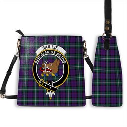 ScotsTee Shop Scottish Baillie Highland Society Modern Crest Tartan Bucket Bag Ladies Shoulder Bag Midi